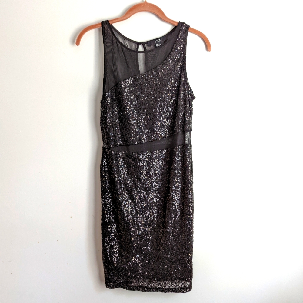 Black Sequin Mesh Party Dress Forever 21